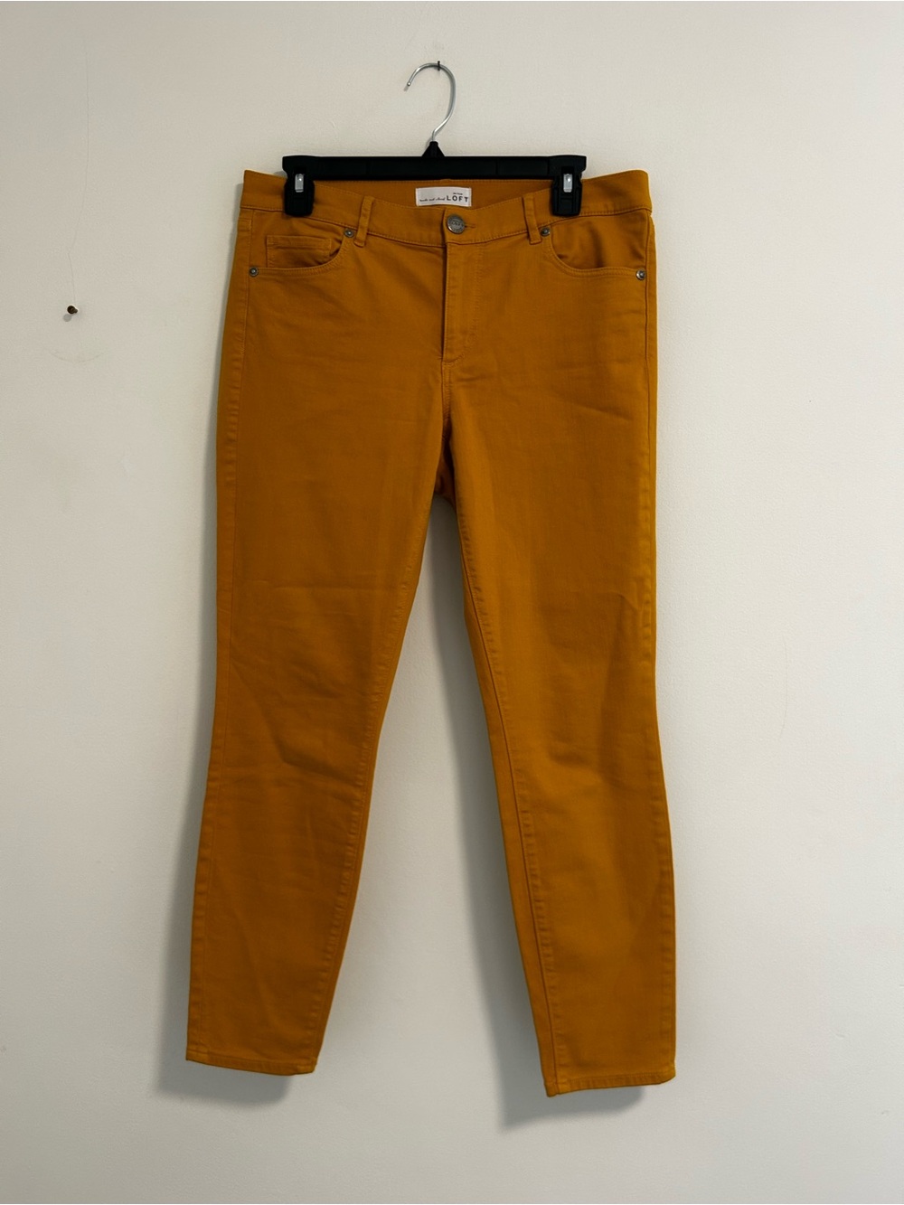 LOFT Mustard Yellow Skinny Pants